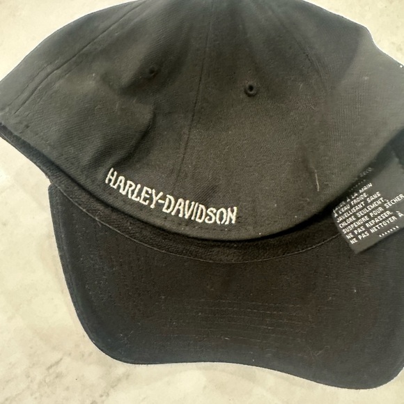 New Era Black Cap with Harley-Davidson Eagle Patch - Picture 2 of 3